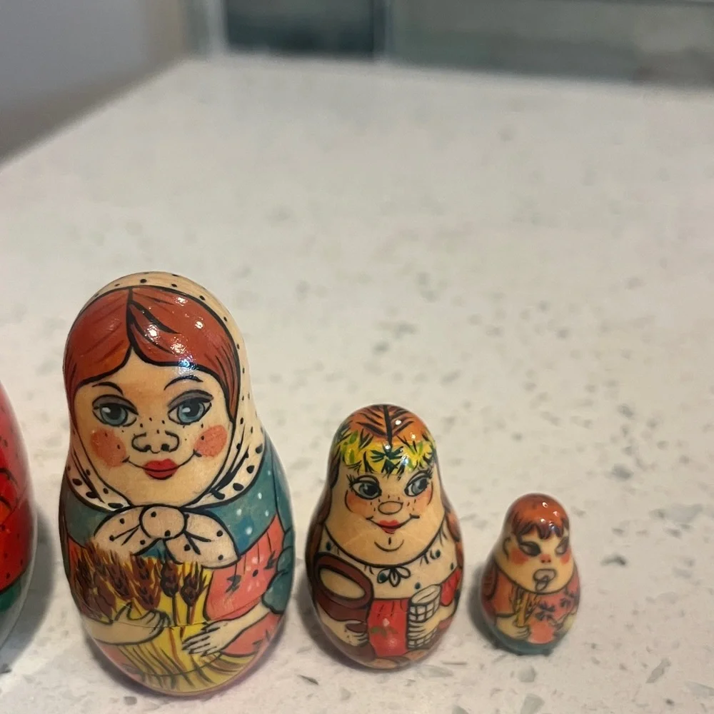 Matryoshka Russian Nesting Dolls -Vintage 1993 -Signed - Picture 15 of 17